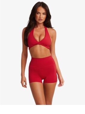 CSB Activewear NWOT Serenity 4” Shorts & Blake Crop in Chili Set